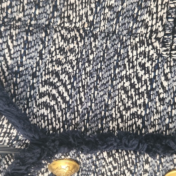 J.Crew Fringed Lady Jacket in Blue Size 4P - Picture 5 of 5